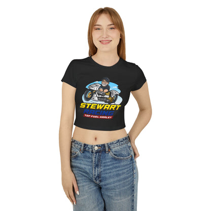 Stewart Racing Women's Baby Tee - Top Fuel Harley Graphic T-Shirt