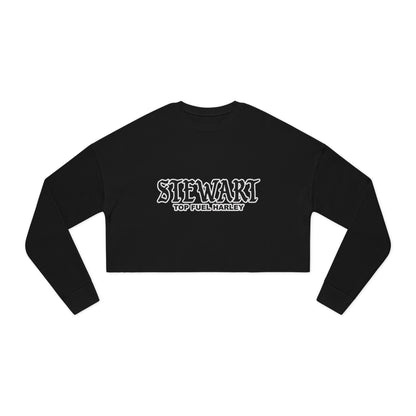 Stylish Women's Cropped Sweatshirt - Stewart Top Fuel Harley Design