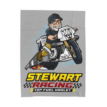 Stewart Racing Motorcycle Velveteen Plush Blanket - Perfect Gift for Racing Fans