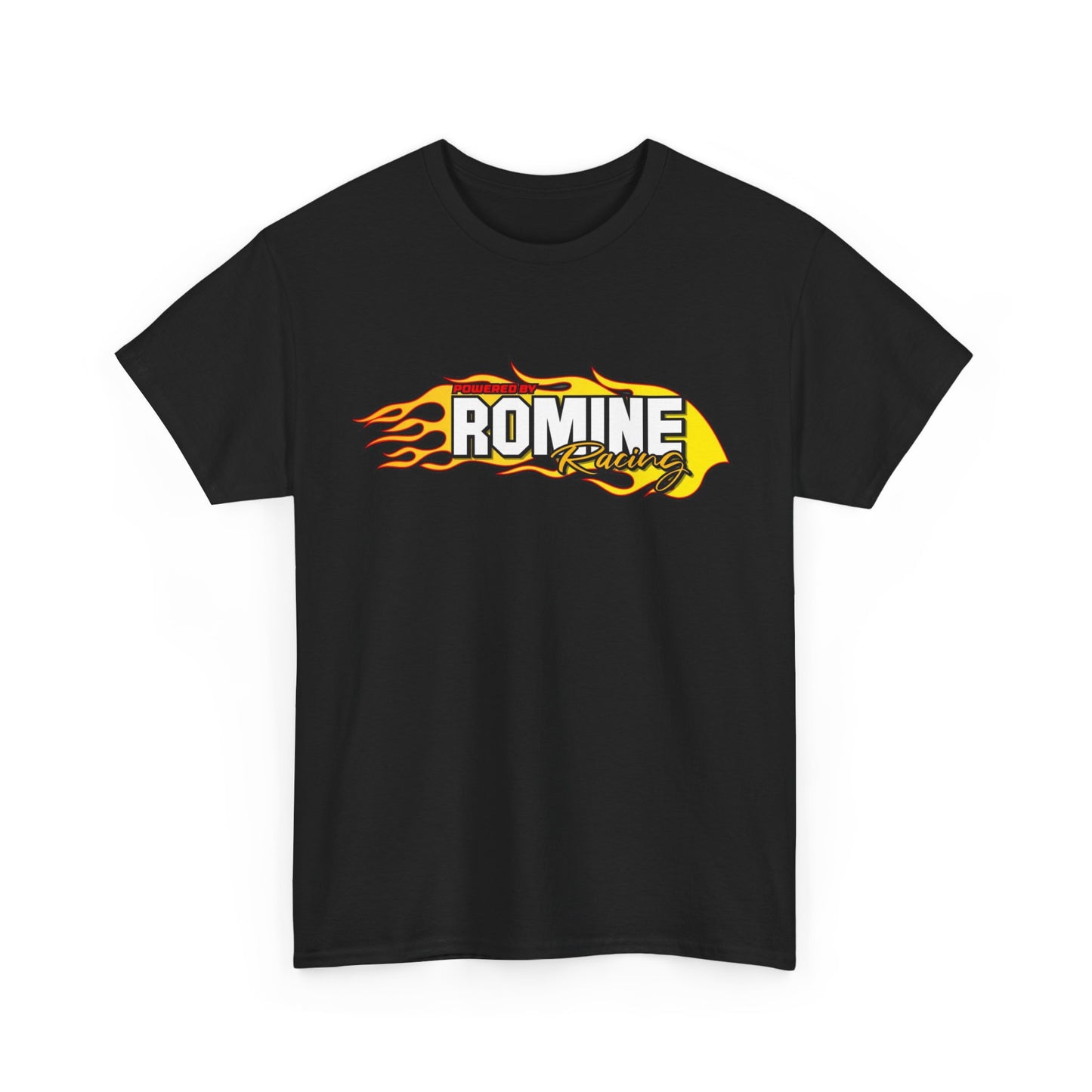 Romine Racing Unisex Heavy Cotton Tee - Classic Black Flame Design