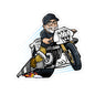 Adventure Biker Kiss-Cut Stickers - Perfect for Motorcycle Lovers