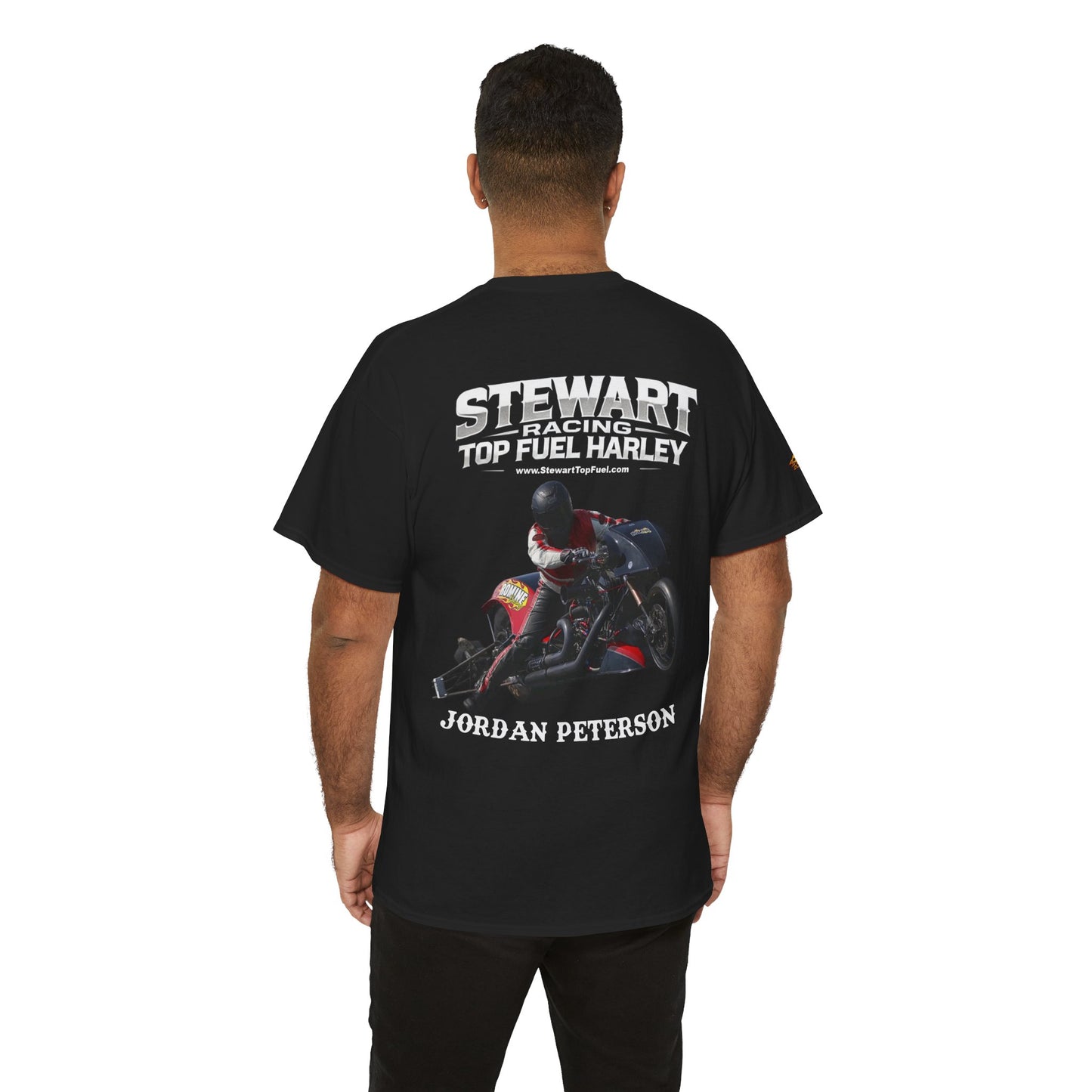 Jordan Peterson Stewart Racing Top Fuel Harley Graphic T-Shirt