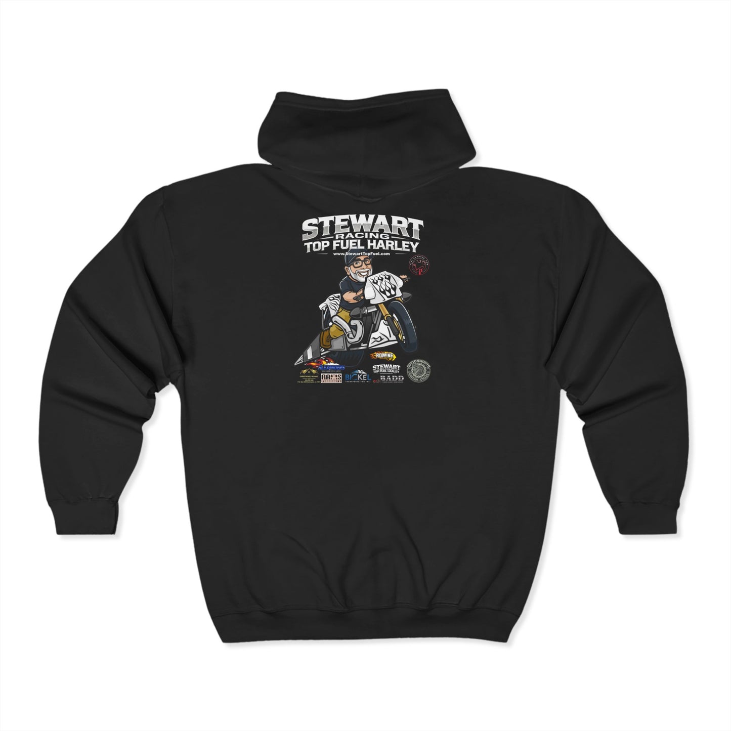 Stewart Racing Cartoon Hoodie  Full Zip Hooded Sweatshirt