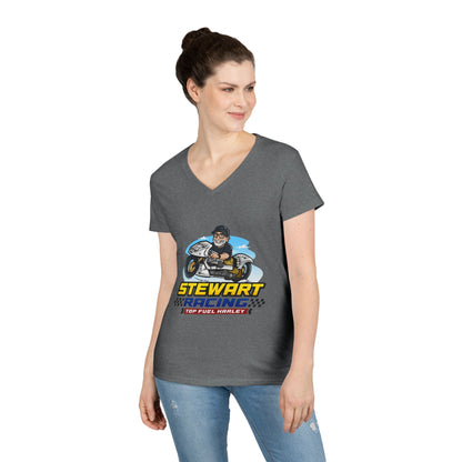 Stewart Racing Ladies' V-Neck T-Shirt - Perfect for Racing Fans