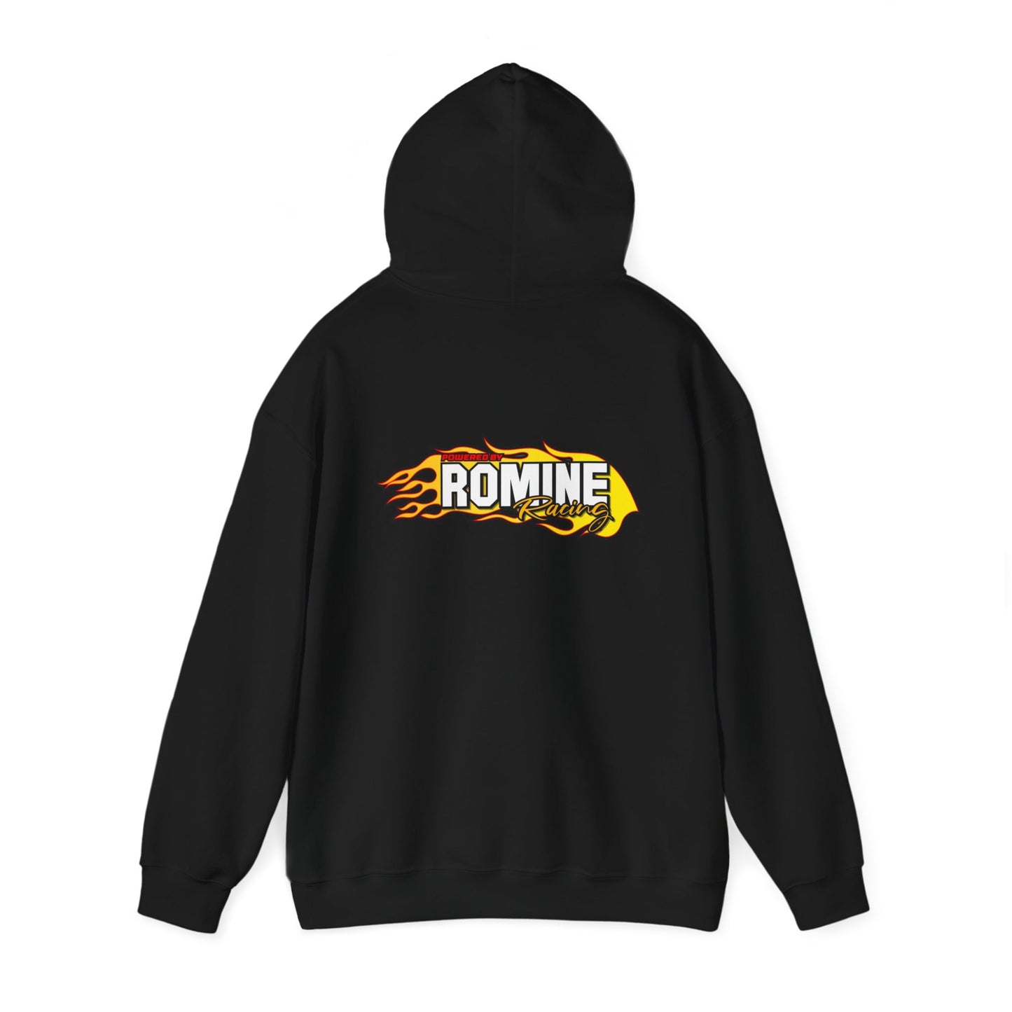 Unisex Heavy Blend™ Hooded Sweatshirt - 'Romine Racing' Flame Design - Stylish & Comfortable