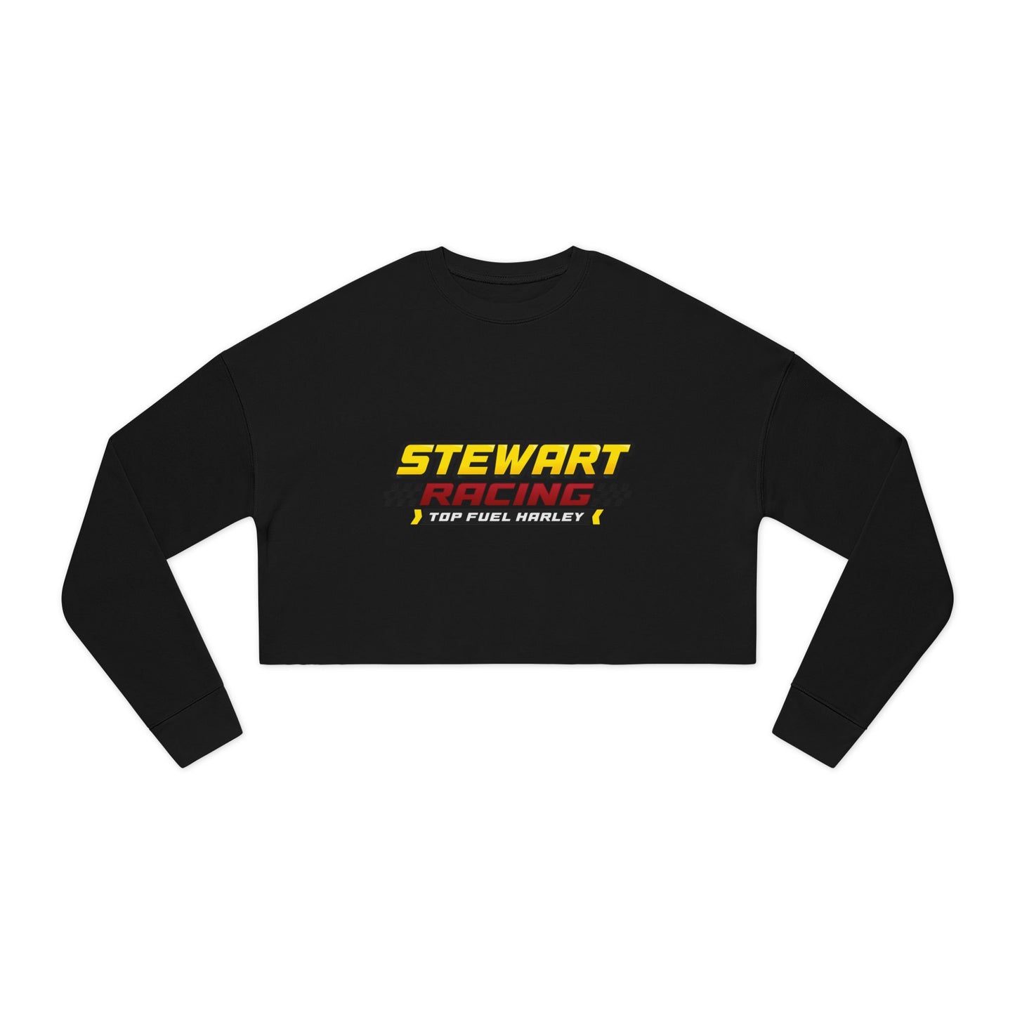 Stewart Racing Women's Cropped Sweatshirt - Top Fuel Harley Style